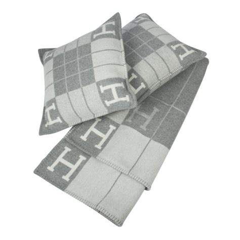 hermes pillow grey|Hermes pillows and throws.